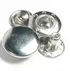 Botón a presión de acero inoxidable de alta calidad al por mayor de fábrica para ropa, bolsos, botón a presión de metal, color blanco, botón para chaqueta cortavientos