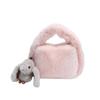 Bolsa de Pelúcia da Moda para Mulheres 2025 Nova Outono Cor Sólida Estilosa Bolsa de Nuvem de Pelúcia Versátil Bolsa de Ombro Transversal com Corrente