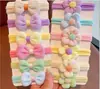 Gomas elásticas para el pelo tipo toalla de alta elasticidad para niños, diademas no dañinas, sujetadores especiales para coletas para niñas, accesorios para el pelo versátiles