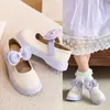 Primavera/Verão 2026 Novos Sapatos de Princesa de Couro para Crianças Estilo Primavera Versátil Laço Moda Sapatos de Princesa com Solado Macio para Meninas