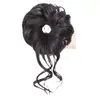 Coque Alto com Bigodes de Dragão, Anel de Cabelo Cacheado, Penteado de Coque, Cabelo Realista, Coque Alto Naturalmente Volumoso, Penteado de Coque de Princesa