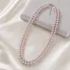 Collar de perlas de imitación de doble capa, accesorios de cheongsam de dos capas, cadena de cuello multicapa para mujer, cadena de suéter de dos filas