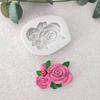 Novo molde de silicone rosa diy flor de chocolate fondant decoração bolo aromaterapia gesso molde de silicone