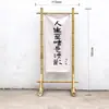 Suporte de exibição de prateleira de bambu adereços de presente construção banquete de casamento recepção haste de tubo de bambu amarela estilo antigo decoração de fundo chinesa