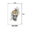 Inglês pequeno braço completo tatuagem dark wolf head letter tatuagem impermeável suor fábrica atacado carta grande imagem braço flor