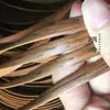 Ronda cuero sintético mimbre PE tiras de mimbre tejido a mano maceta DIY plano mimbre plástico tejido silla de exterior para ocio botella de aceite