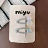 Pin Lateral Dulce y Lindo con Temática de Sirena para Niños, Pin de Colores para Flequillo de Niña Conejita Linda, Goma para el Cabello Plateada