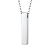 Columna Cuadrada de Acero Inoxidable Pilar Rectangular Collar de Cenizas Colgante de Botella de Perfume Conmemorativa Colgante de Botella de Perfume