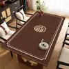 Mantel Individual para Mesa de Comedor Estilo Chino, Mantel de Cuero Resistente al Calor, Resistente a Altas Temperaturas, Mantel Rectangular para Mesa de Café Doméstica, Mantel Protector de Mesa a Prueba de Aceite y Agua