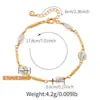 Pulsera Cruzada de Alta Venta con Incrustaciones Geométricas de Zircón y Perla para Mujer, Oro de 18 Quilates, Lujo Ligero, Diseño de Nicho, Tacto de Alta Gama, Joyería de Mano