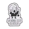 Broche divertido com tema de velhinha de desenho animado, design de emoji peculiar, alfinete para mochilas e jaquetas, decoração personalizada, mini distintivo