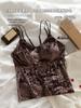 Nuevo camisole de terciopelo de cristal con espalda bonita para otoño e invierno, mujer con almohadilla en el pecho, copa fija, chica popular, pura, quiere chaleco base versátil
