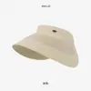 Sombrero de paja de ala ancha para mujer, sombrero de protección solar de copa abierta, sombrero de sol de verano de alta gama que hace que la cara se vea más pequeña, sombrero de protección solar para mujer