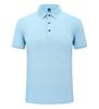 Polo de color sólido con logotipo personalizado impreso, camisa publicitaria de cultura corporativa, peto de seda helada de solapa y manga corta, bordado personalizado