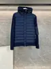 Versão Correta da Jaqueta de Penas m Brand 24 Masculina com Cardigan de Tricô com Capuz Casaco de Penas