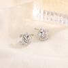 Aretes Pequeños de Diamante de Plata Esterlina 925 Estilo Chanel Doble C para Mujer Verano 2022 Nueva Moda Lujo Ligero Aretes Elegantes de Alta Gama