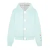 Sudadera con Capucha y Cremallera para Mujer, Estilo Retro a Rayas y Bloques de Color, Botones Grandes, Estampado de Estrellas, Otoño, Holgada, tipo Cárdigan