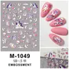 Pegatinas de Uñas con Relieve Mariposa Estilo Nacional Dibujos Animados Navidad Florales Pegatinas para Uñas de Niños Diario Funda de Teléfono Móvil Maquillaje DIY