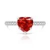 Popular en Xiaohongshu: Anillo de Corazón de Diamante de Alto Carbono Super Brillante para Mujer con Diseño de Corte Hielo, Disponible para Dropshipping de Transmisión en Vivo