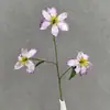 Nova flor de íris artificial com 3 cabeças, adequada para decoração de casa, exibição na sala de estar, adereços de fotografia de casamento e arranjos florais