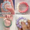 Gelo através do pulseira bodhi jade branco ao redor do dedo gradiente rosa suave versão estudante placa jogar pulseira de contas redondas pulseira amantes