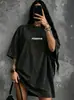 Camiseta de manga corta 100% algodón para mujer, nuevo estilo de verano, retro americano desgastado, corte holgado casual, top estampado versátil
