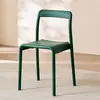 Silla de Plástico para Exteriores Silla con Respaldo Engrosado Silla de Ocio Comercial para el Hogar Silla de Comedor Moderna Simple Exterior de Ocio