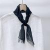 Pañuelo Pequeño de Lino con Lunares, Delgada Diadema, Protector de Cuello de Verano para Mujer Artístico y Versátil, Pequeño Pañuelo de Seda para Decoración de Bolsos