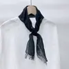 Pañuelo Pequeño de Lino con Puntos Delgado Cintillo para el Cabello Artístico Versátil Verano para Mujer Protección del Cuello Pequeño Pañuelo de Seda Decoración de Bolso
