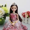 Corpo de boneca Barbie de 30 cm com contas de seda e malha de flores, acessórios para confeitaria, vestido de noiva, design de sereia, corpo de bebê nu e articulado