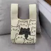 Ins Celebridade da Internet Nova Bolsa de Tricô Estilo Animal Fofo Bolsa Colete Bolsa Feminina Estilo Japonês e Coreano Versátil Bolsa de Tricô para Exterior