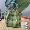 251 Modelos de Bolsas Quadradas Pequenas Populares Transfronteiriças, Bolsas de Lanche de Tricô Portáteis de Grande Capacidade para o Trabalho, Deslocamento e Sacolas de Presente