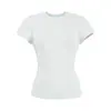 Camiseta de manga corta con cuello redondo, ceñida a la cintura, elegante, blanca, slim fit, versátil, básica, para mujer 2026