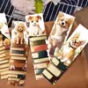 30 Cães de Desenho Animado Lendo Série Manual Simples Material Criativo Literário Papel de Leitura Marcador de Página DIY Lote