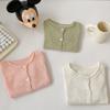 Cárdigan de punto para bebé niña 2025 Nuevo Infantil Delgado de Manga Larga Ropa de Protección Solar Algodón Suéter Transpirable Camisa para Aire Acondicionado