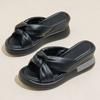 Pantuflas de Verano para Mujer para Uso en Exteriores 2026 Nueva Moda Plataforma Suela Gruesa Cuña Sandalias de Tacón Alto Pantuflas de Estilo de Alta Gama de Moda