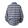 2026 Nueva Camisa de Manga Larga a Cuadros Transfronteriza para Hombre, Camisa Casual Retro Japonesa de Corte Holgado con Doble Bolsillo para Hombre