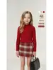 Suéter Clase A para Niños, Nuevo Punto de Manga Larga de Cuello Alto para Otoño/Invierno para Niños y Niñas, Suéter Básico de Color Sólido, Tendencia Transfronteriza