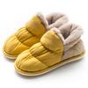 Pantuflas de Algodón Bolso para Mujer Tacón Casa Tela de Plumón Suela Gruesa Interior y Exterior Cálido Antideslizante Suela Gruesa Zapatos de Algodón Forrados de Felpa para Hombre en Invierno