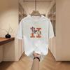 Lote Directo de Fábrica Algodón de Fibra Larga Pesado Verano Nuevo Manga Corta Moda Hombre Marca Americana Hombro Camiseta Casual Lote en stock