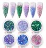 Glitter para unhas + fragmentos + lantejoulas para unhas misturados DIY usar unha beleza de unha transfronteiriça fluxo cânhamo epóxi conjunto