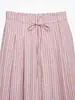 Al por mayor Verano 2026 Nuevo Estilo Europeo y Americano Pantalones de Mujer con Cintura Elástica, Tejido Mixto, Rayas, Lazo en la Cintura 26303