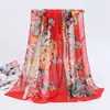 Bufanda de Seda Estampada de Gasa Nueva para Primavera y Verano Bufanda Fina para Mujer Chal Protector Solar de Verano Versátil Doble Uso