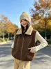 Chaleco de Solapa de Ante y Lana de Cordero para Mujer 2025 Otoño Invierno Nuevo Estilo Cuero Piel Integrada Chaleco Chaqueta Chaleco de Moda Tendencia