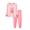 Conjunto de calça comprida de outono para crianças algodão direto da fábrica conjunto de roupa íntima para meninas categoria algodão e lã A atacado