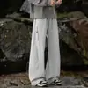 Pantalones personalizados/forrados de polar para otoño e invierno, pantalones impermeables para hombre para exteriores, marca de moda, pantalones de trabajo rectos holgados, estilo grueso