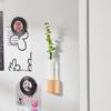 Imán para Refrigerador de Madera Maciza Tubo de Ensayo Magnético Florero Arreglo Floral Decoración Creativa Colgante de Pared Pequeña Planta Verde Hidropónica