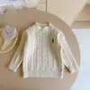 Ropa Infantil Suéteres Otoño Invierno Nuevas Llegadas Niños Niñas Bebé Suave Pegajoso Bordado Suéter de Punto Tejidos Suéter de Punto Trenzado Infantil