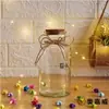 Botella de Vidrio Frasco Estrella Grulla de Papel Botella de los Deseos Decoración del Hogar Caja de Regalo Creativa para Novio Forma Redonda Simple