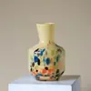 Daxiu Home Vaso de Vidro Âmbar Jade Fenton para Sala de Modelo Sala de Estar Decoração de Casa